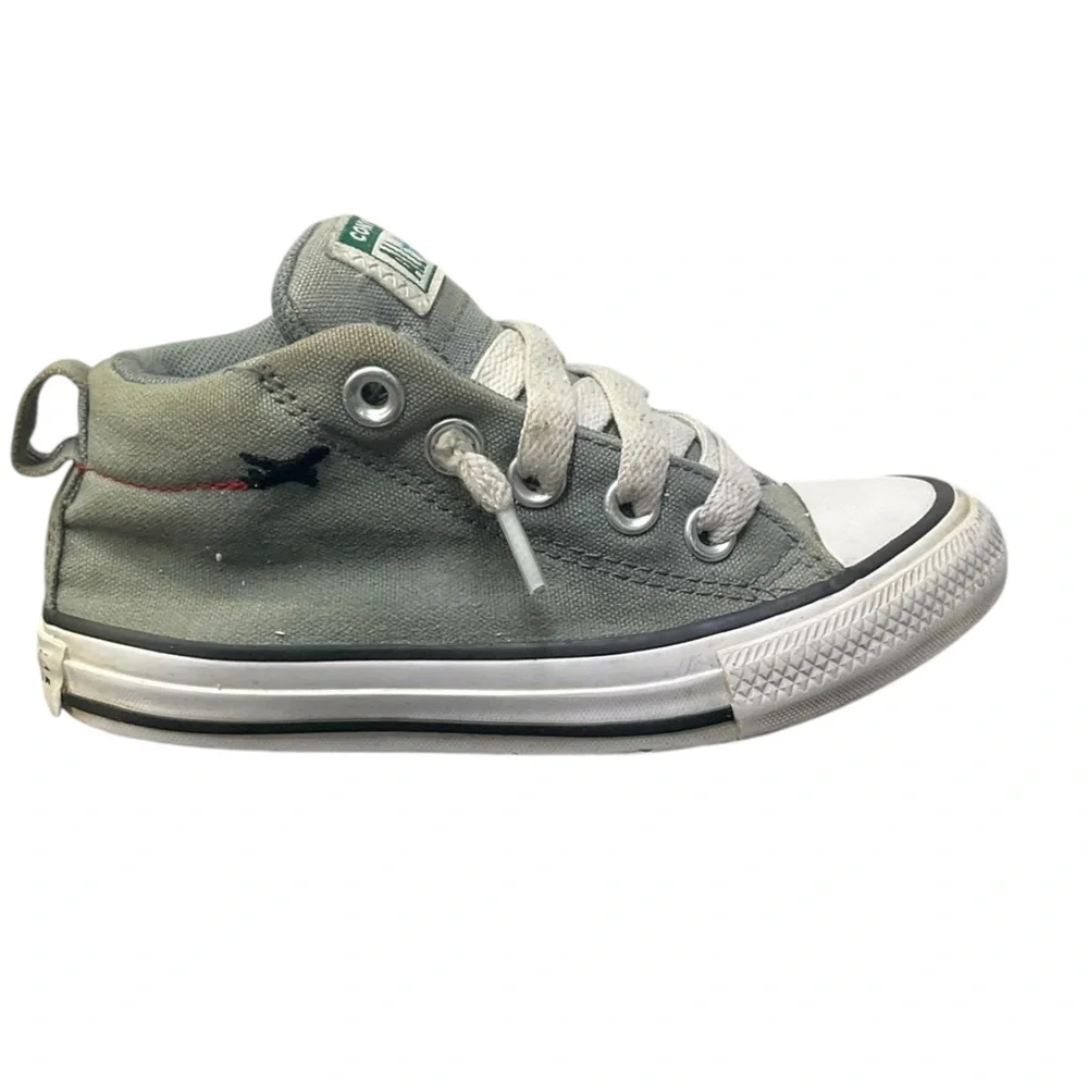 🔥 “Converse Chuck Taylor All Star Kids Low‎ – Grey/Green Canvas size 11